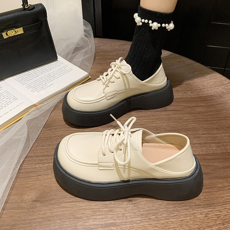 Women's New Platform Shoes Lolita Mary Janes Shoes School Uniform Jk Student Shoes Women Girl Round Toe Lolita Vintage Shoes