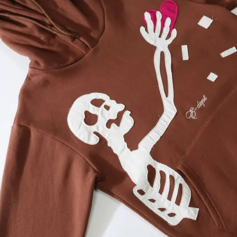 Ddbos - Skeleton Patch Hoodie - chill guy 90s fashion mens fashion