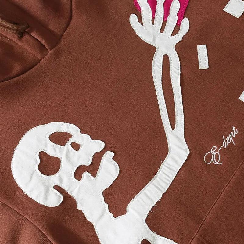 Ddbos - Skeleton Patch Hoodie - chill guy 90s fashion mens fashion