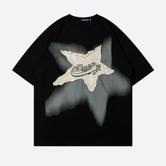 Ddbos - Star Patch Tee - chill guy 90s fashion mens fashion