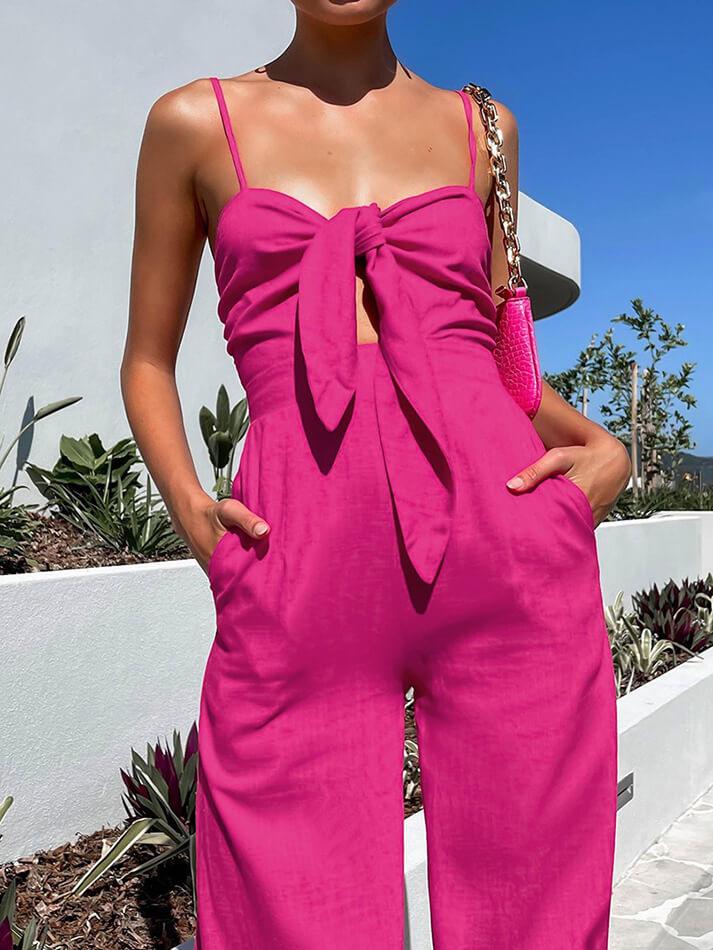 Ddbos - Cotton Twist Detail Jumpsuit