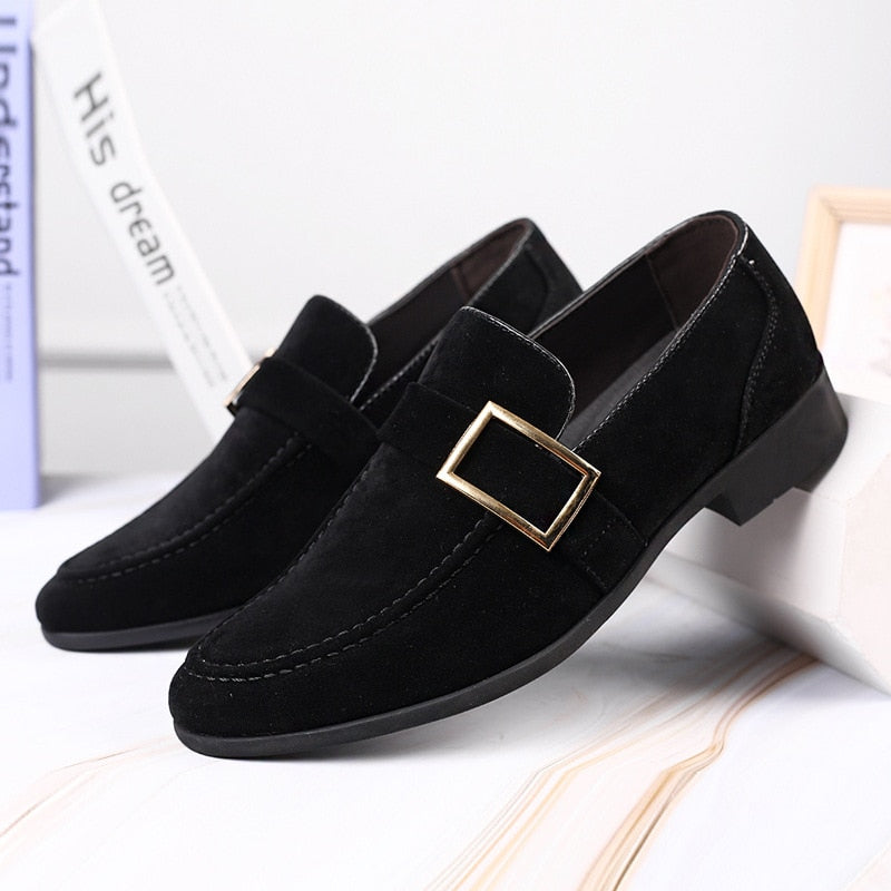 Spring New Mens Casual Business Shoes Loafers Men Dress Shoes Faux Suede Driving Shoes Fashion Formal Shoes for Men Sneakers