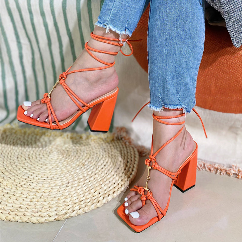 Ddbos 2024 New Fashion Pinch Narrow Band Women Sandal Gladiator High Heels Ladies Open Toe Sexy Summer Party Shoes Zapatos Mujer