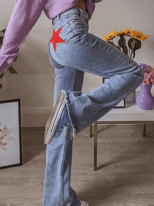 Ddbos - Back Star Patchwork Jeans