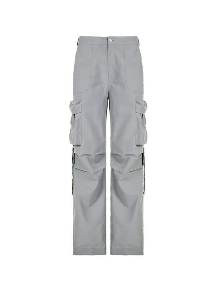 Ddbos - Low Rise Side Zip Up Cargo Pants