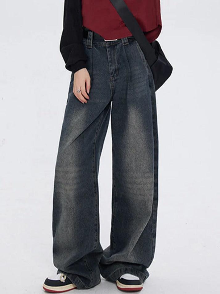 Ddbos - Vintage Wash High Rise Boyfriend Jeans