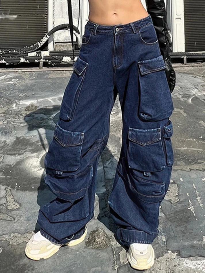 Ddbos - Washed Multi Pocket Cargo Jeans