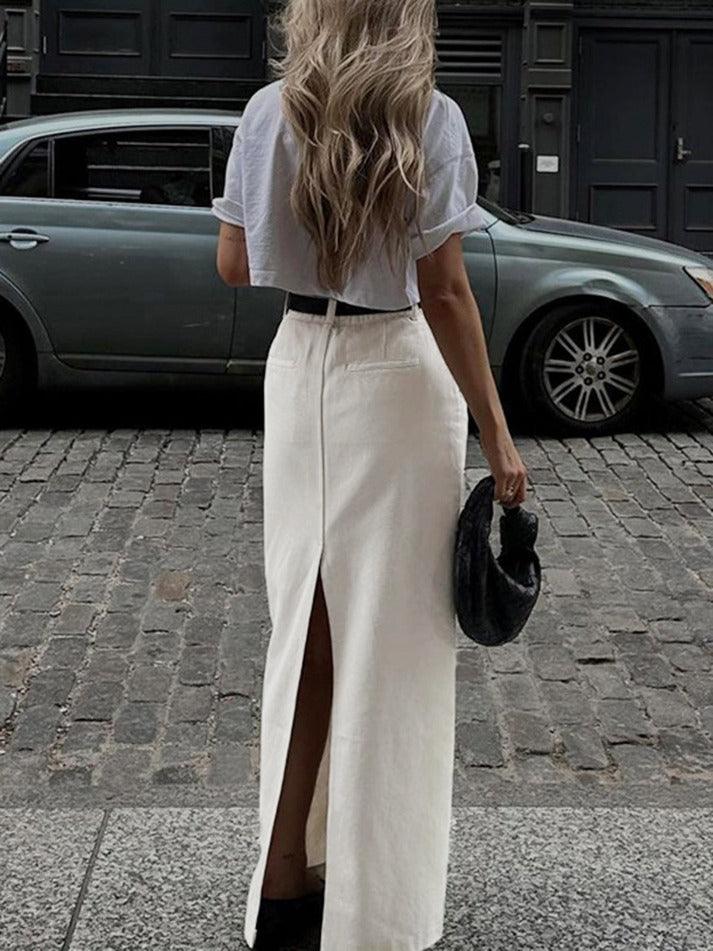 Ddbos - Parisian Slit Maxi Skirt