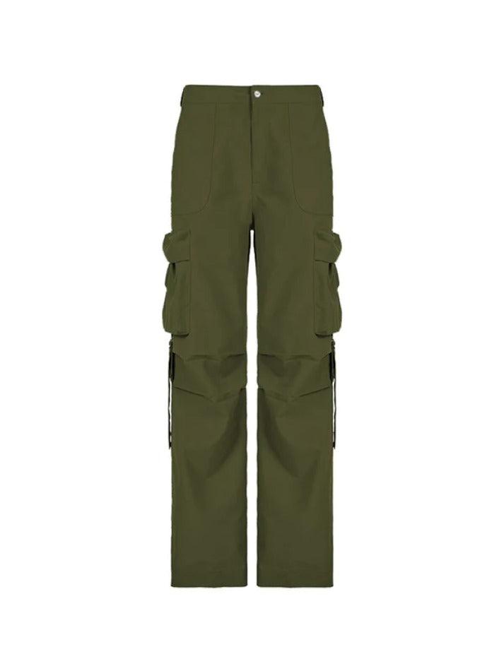 Ddbos - Low Rise Side Zip Up Cargo Pants