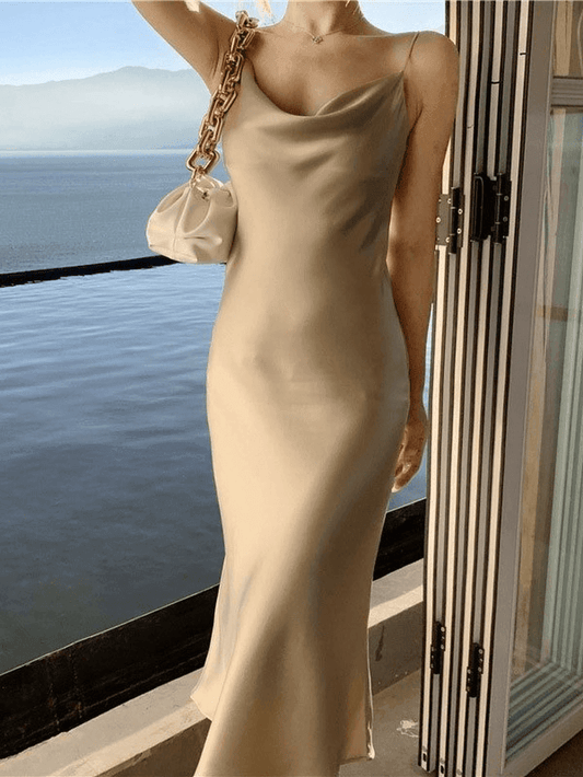 Ddbos - Satin Slip Maxi Dress