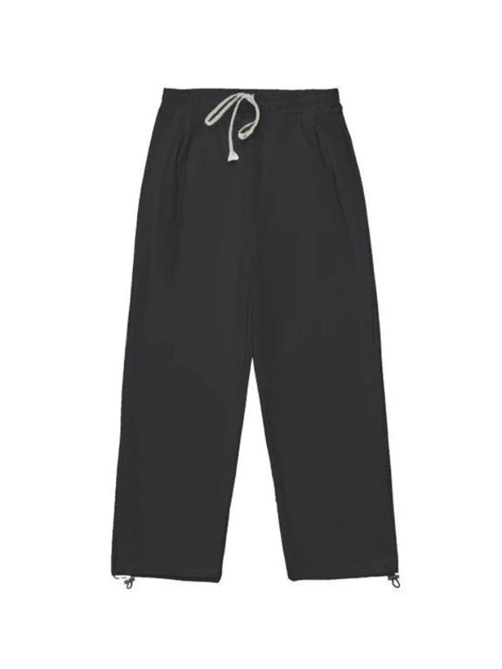 Ddbos - Simple Solid Color Baggy Sweatpants