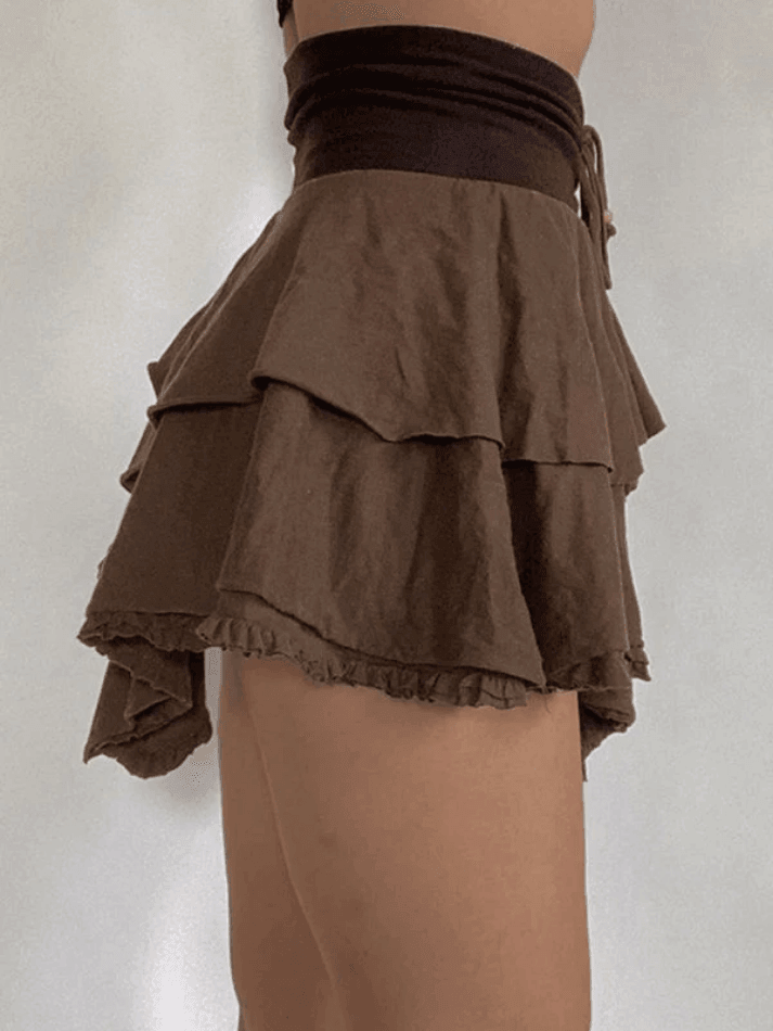 Vintage Lace High Waist Mini Skirts