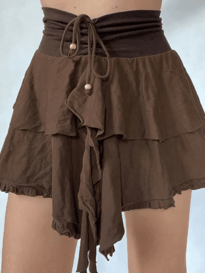 Vintage Lace High Waist Mini Skirts