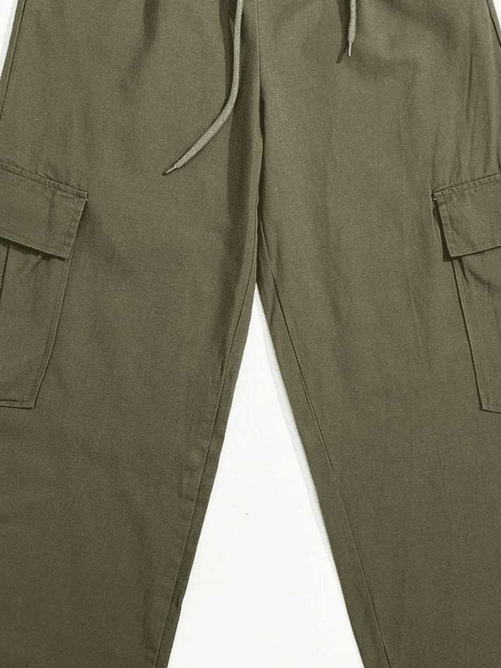 Ddbos - Washed Pocket Straight Leg Pants