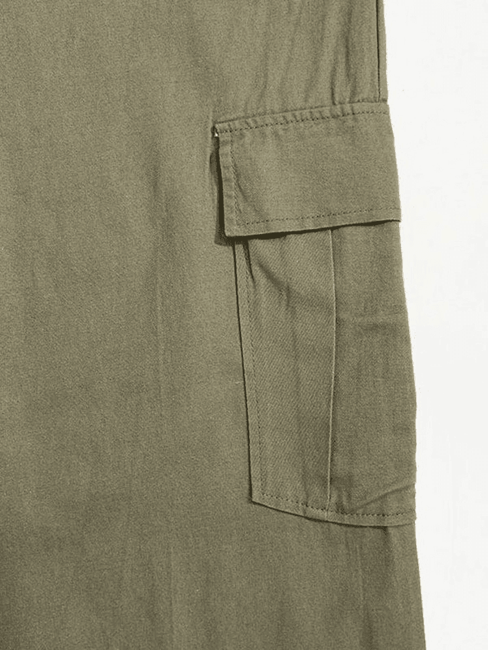 Ddbos - Washed Pocket Straight Leg Pants