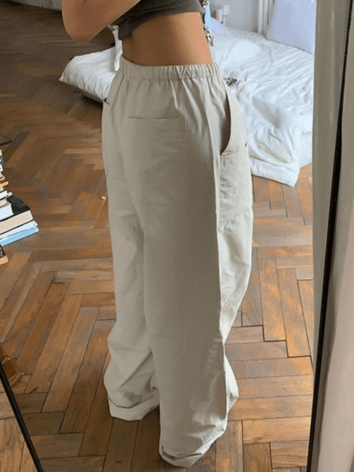 Ddbos - Y2K Baggy Parachute Cargo Pants