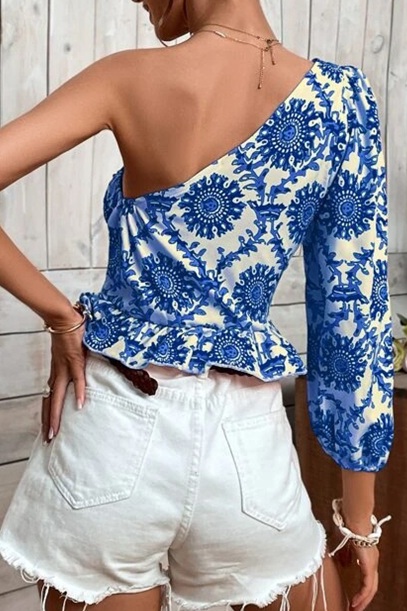 Ddbos - Vacation Print Flounce Tops